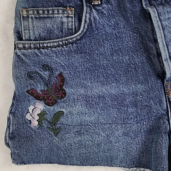 Reformation Jeans Charlie High Rise Embroidered Jean Shorts New With Tags - Picture 9 of 16